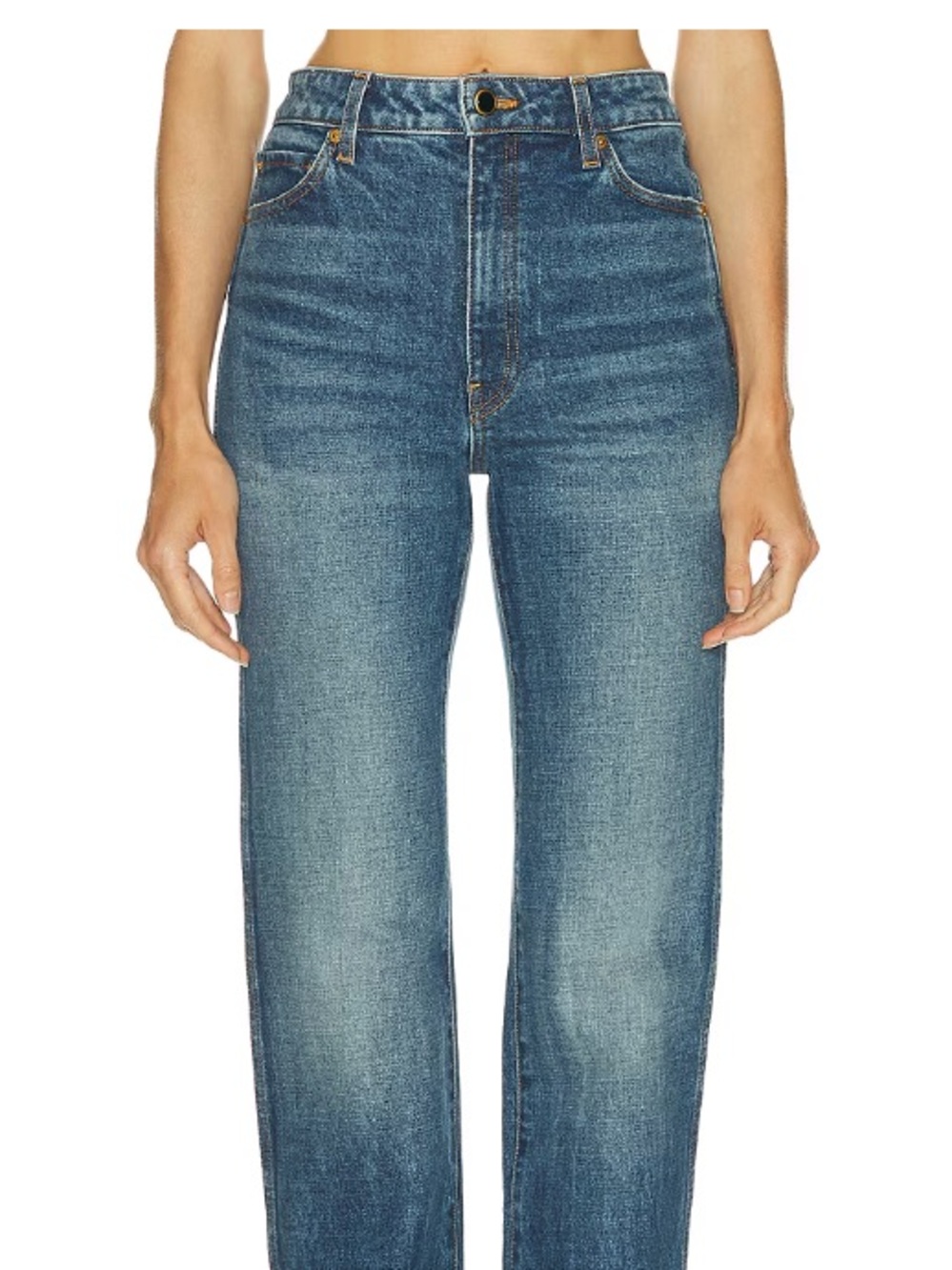 NWT - KHAITE - The Danielle - High rise, straight leg, slim fit. Color: Harkins - Picture 3 of 6